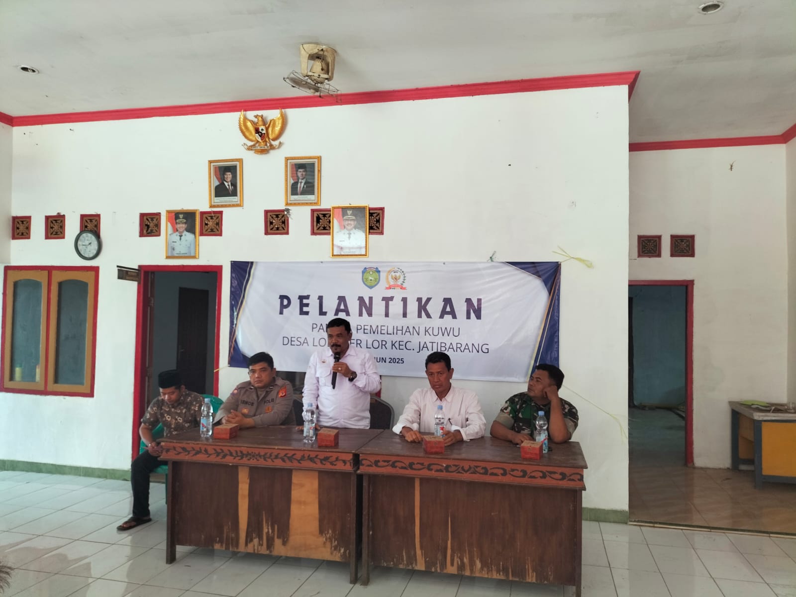 Polsek Jatibarang Kawal Pengukuhan Panitia Pilkades Lobener Lor, Dorong Pilkades Damai